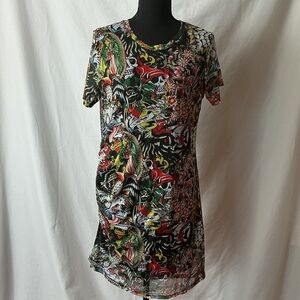 Ed Hardy Multicolor Graphic Dress